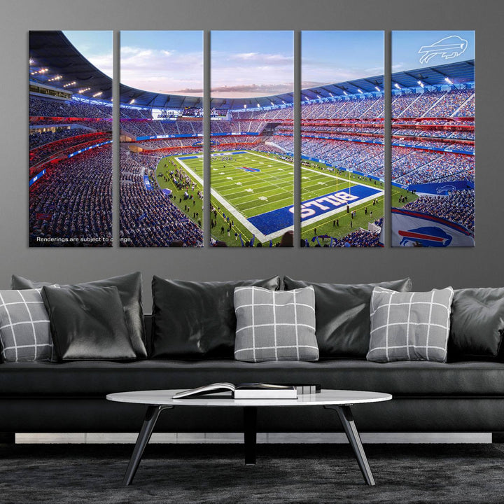 Buffalo Bills Football Team Print - Buffalo Highmark Stadium Wall Art Canvas Print