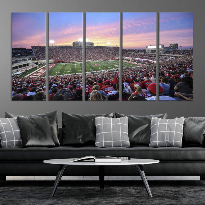 Indiana University Hoosiers Football Team Print - Bloomington Memorial Stadium Wall Art Canvas Print