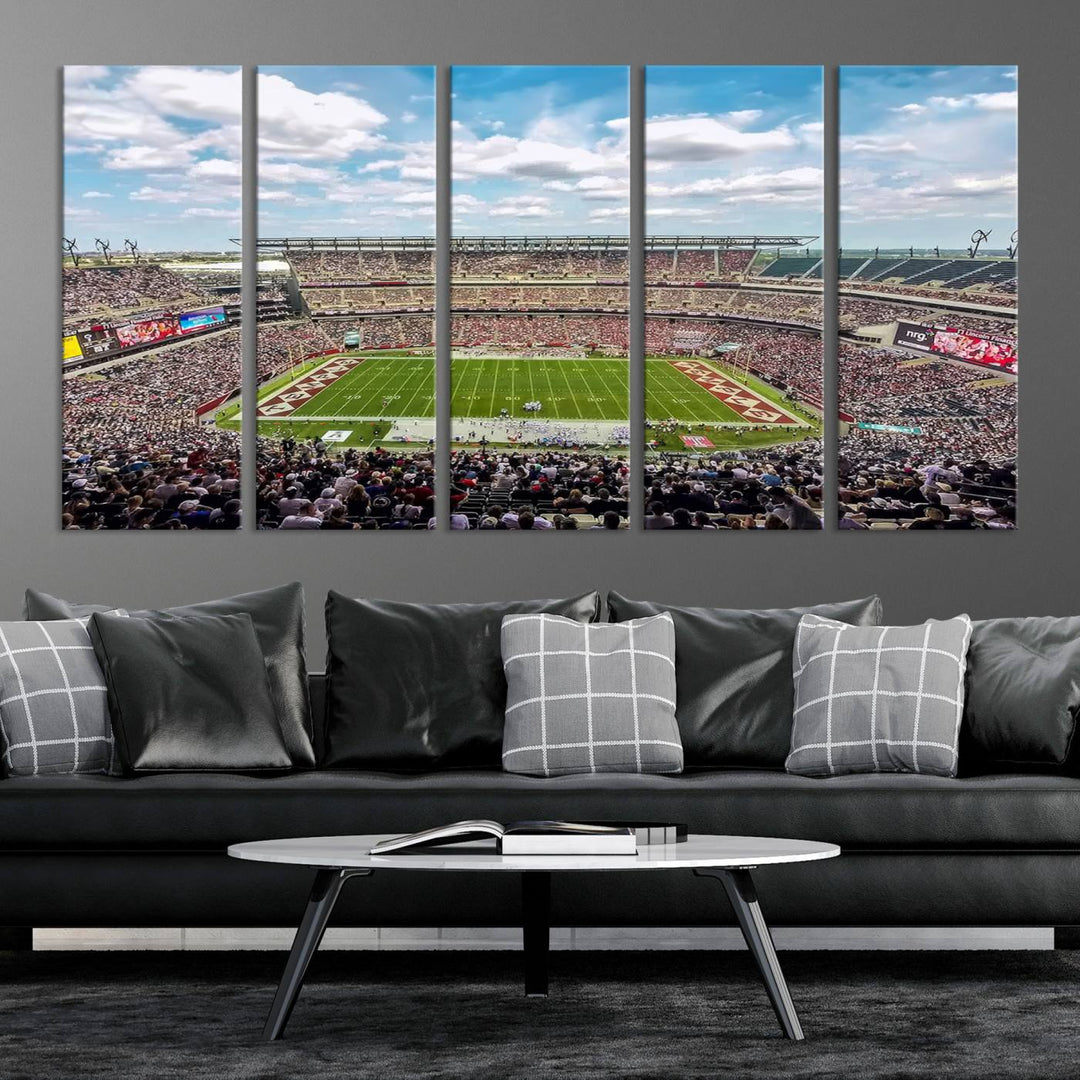 The Temple University Owls Athletics Team Print - Philadelphia Lincoln Financial Field Stadium Wall Art Canvas Print