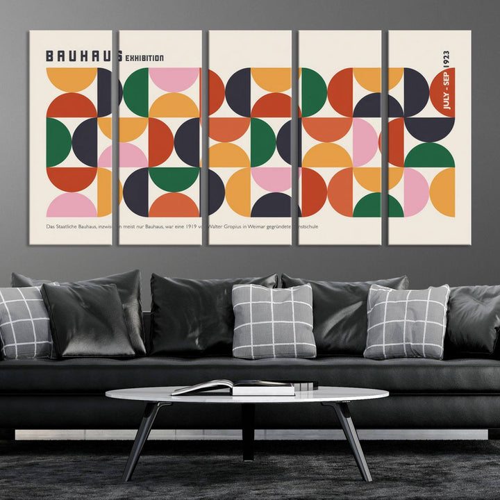 Bauhaus Exhibition 1923 Poster | Geometric Abstract Wall Art | Ready to Hang | Retro Art Print for Modern and Mid-Century Home Decor