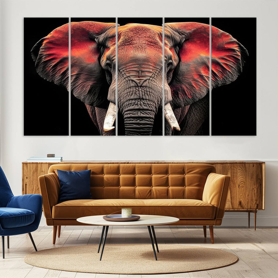 Elephant Wall Art Canvas Print, perfect for animal lovers.