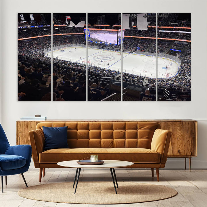 Amalie Arena Florida Wall Art Canvas Print - NHL Hockey Stadium Print