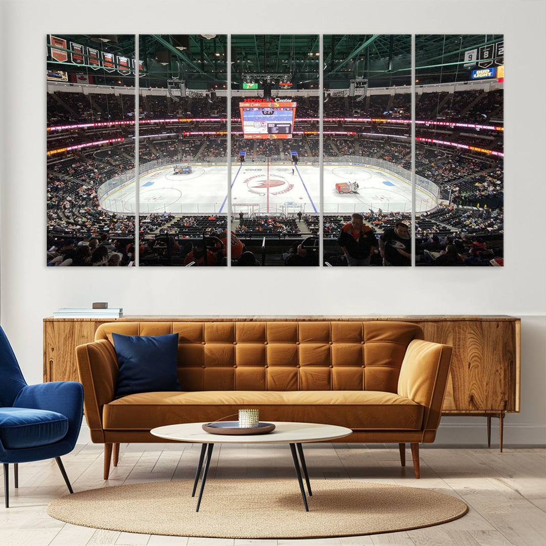 Honda Center California Anaheim Ducks Ice Hockey Stadium Wall Art Canvas Print