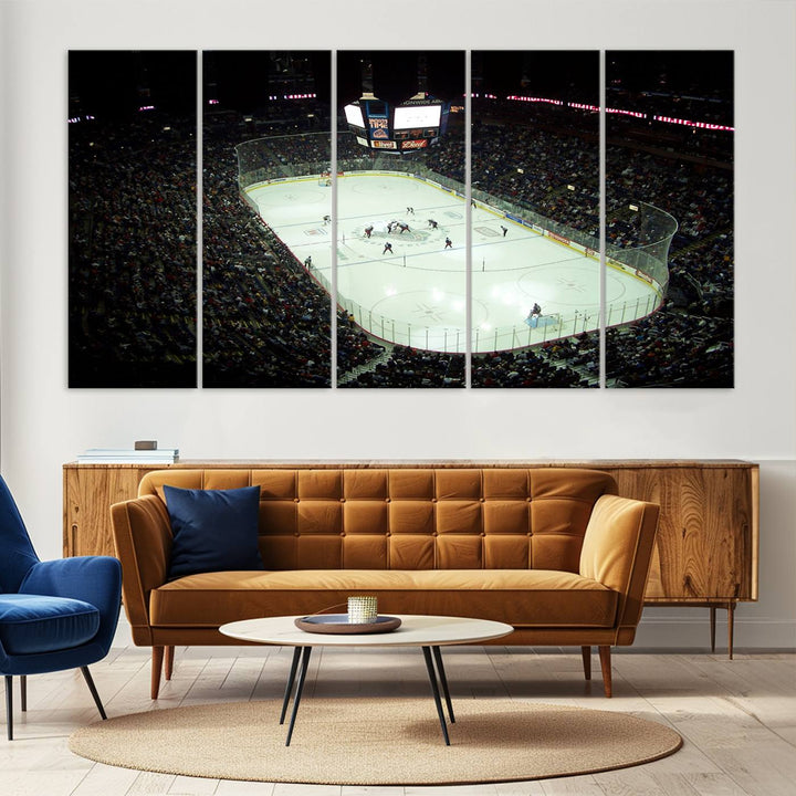 Nationwide Arena Ohio Columbus Blue Jackets Hockey Stadium Wall Art Canvas Print