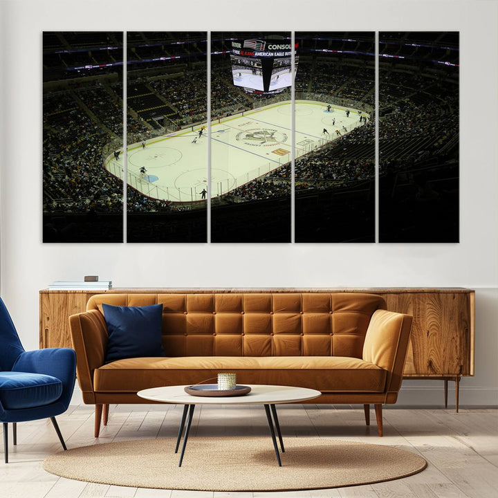 PPG Paints Arena Pennsylvania Pittsburgh Penguins Hockey Stadium Wall Art Canvas Print