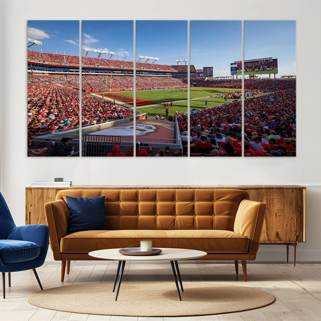 Tampa Stadium Wall Art Canvas Print.