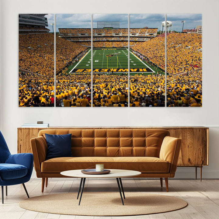 Kinnick Stadium - Iowa Hawkeyes Football Team Print - Iowa City Kinnick Stadium Wall Art Canvas Print