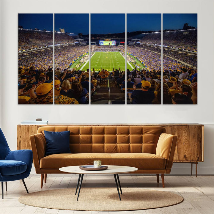 Pittsburgh Panthers Football Team Print - Pittsburgh Acrisure Stadium Wall Art Canvas Print