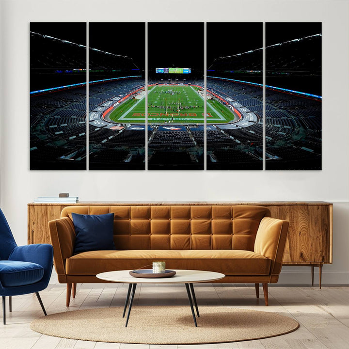 Denver Broncos Football Team Print - Denver Empower Field at Mile High Stadium Wall Art Canvas Print