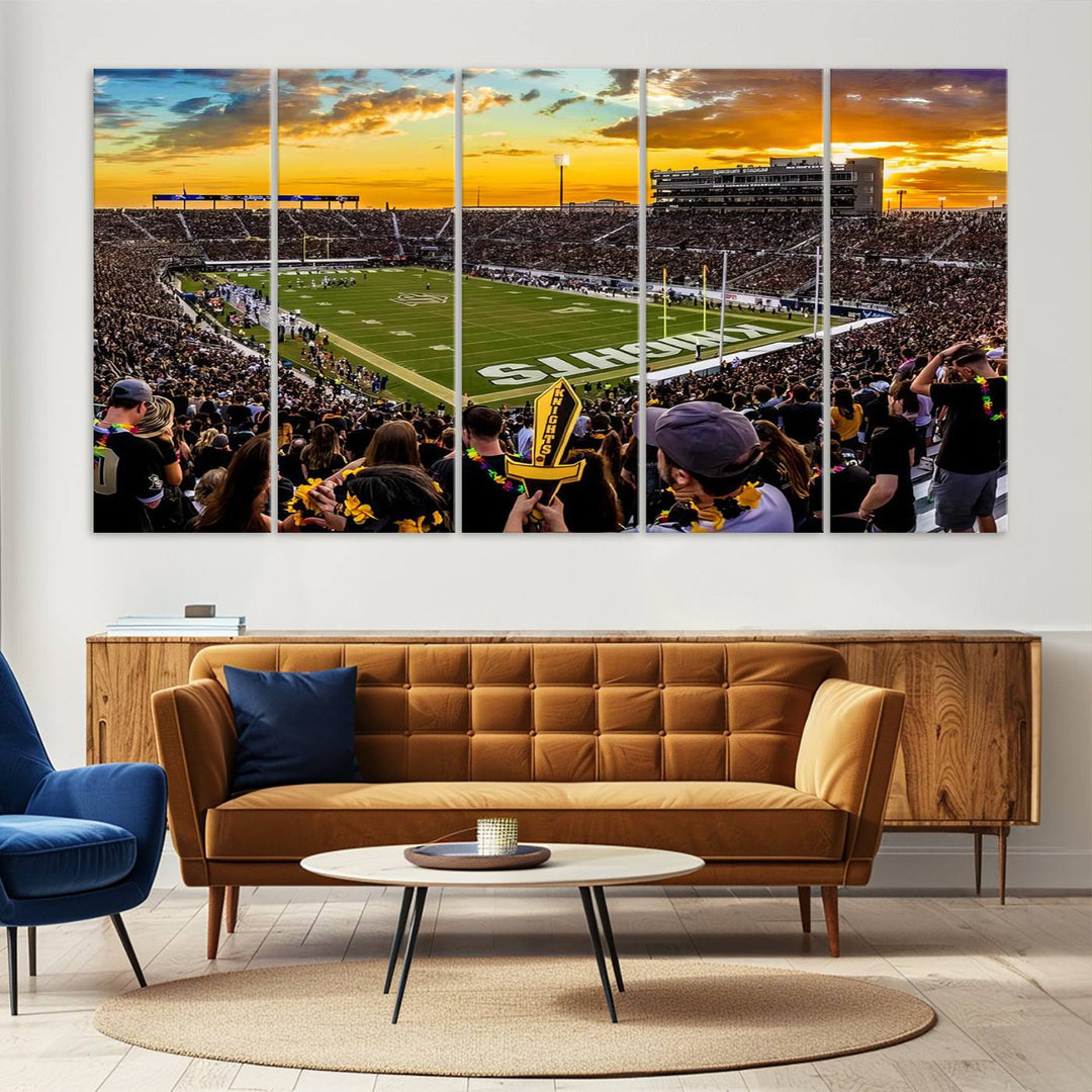 UCF Knights Football Team Print - Orlando FBC Mortgage Stadium Wall Art Canvas Print