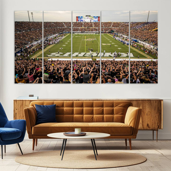 UCF Knights Football Team Print - Orlando FBC Mortgage Stadium Wall Art Canvas Print