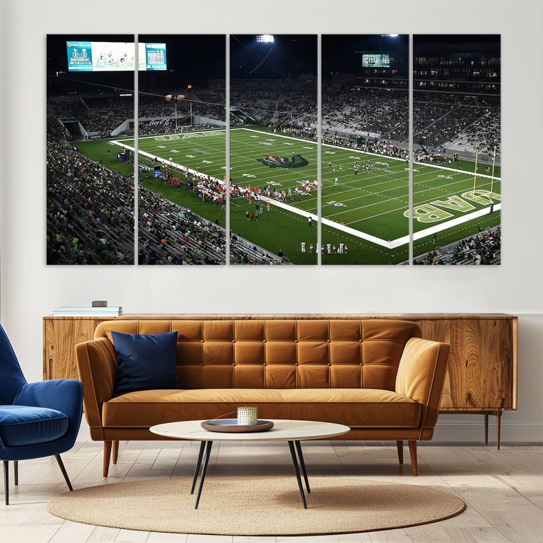 UAB Blazers Football Team Print - Birmingham Protective Stadium Wall Art Canvas Print