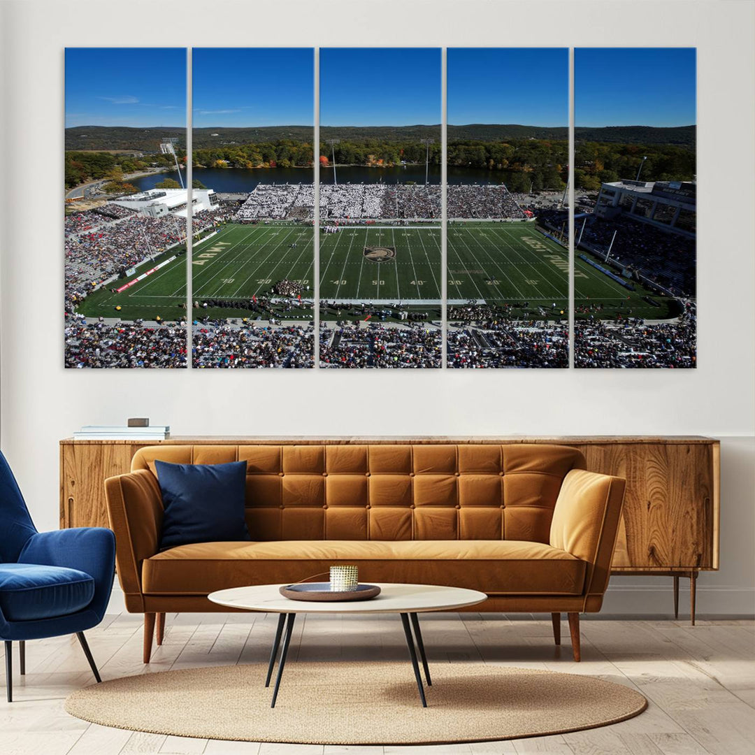 Army Black Knights Football Team Print - West Point Michie Stadium Wall Art Canvas Print