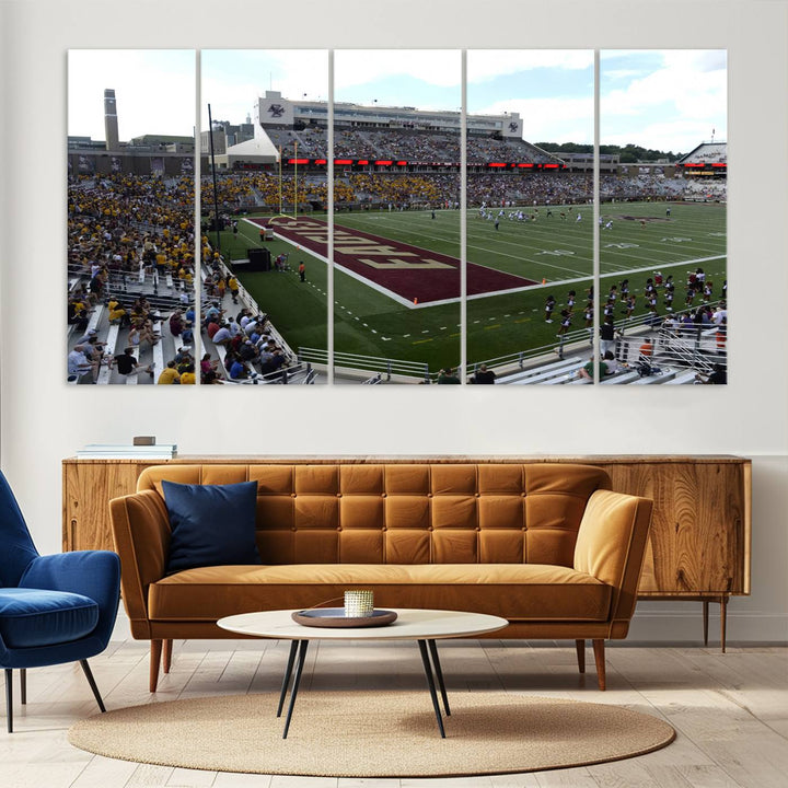 Boston College Eagles Football Team Print - Boston Alumni Stadium Wall Art Canvas Print