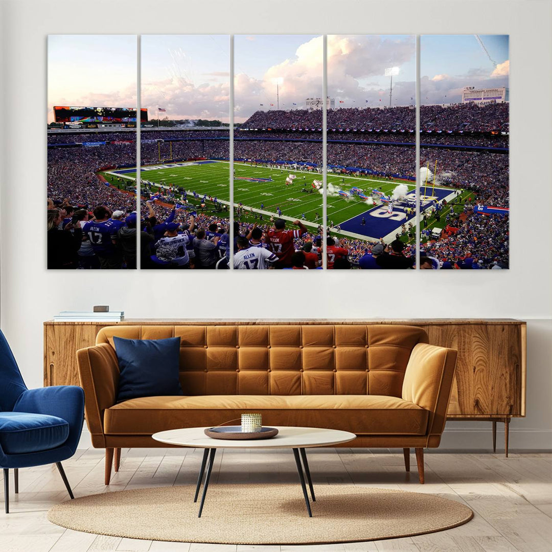 Buffalo Bills Football Team Print - Buffalo Highmark Stadium Wall Art Canvas Print