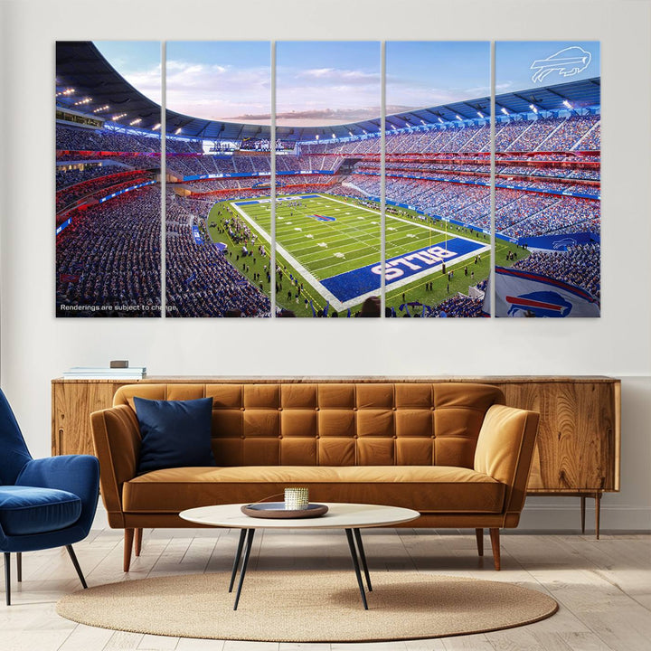 Buffalo Bills Football Team Print - Buffalo Highmark Stadium Wall Art Canvas Print