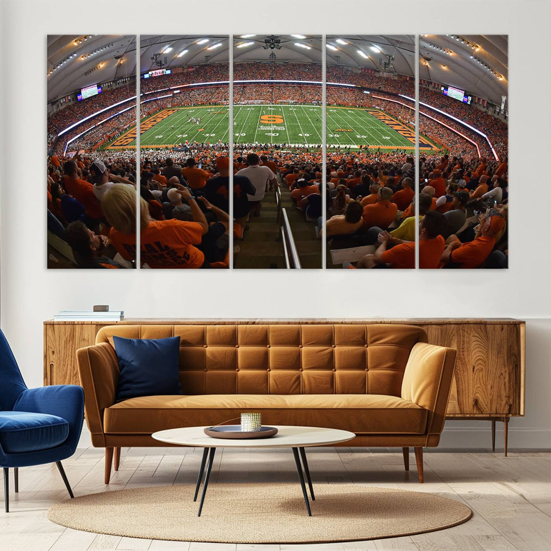 Syracuse University Orange Football Team Print - Syracuse JMA Wireless Dome Wall Art Canvas Print