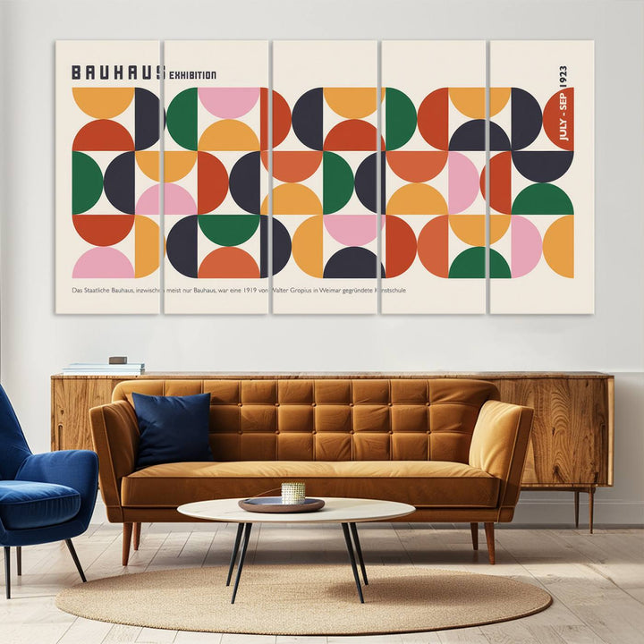 Bauhaus Exhibition 1923 Poster | Geometric Abstract Wall Art | Ready to Hang | Retro Art Print for Modern and Mid-Century Home Decor