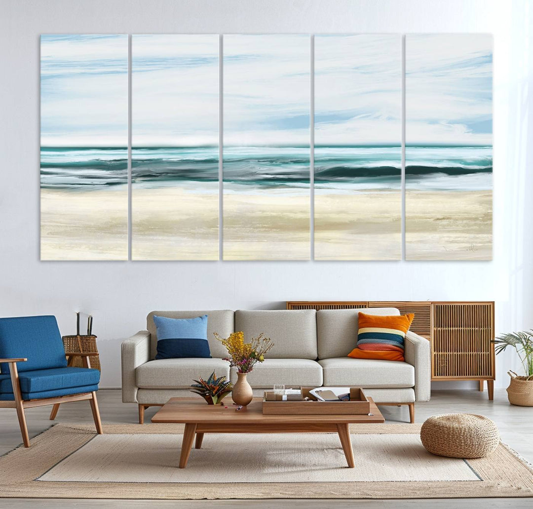 Ocean Abstract Wall Art Canvas Print.