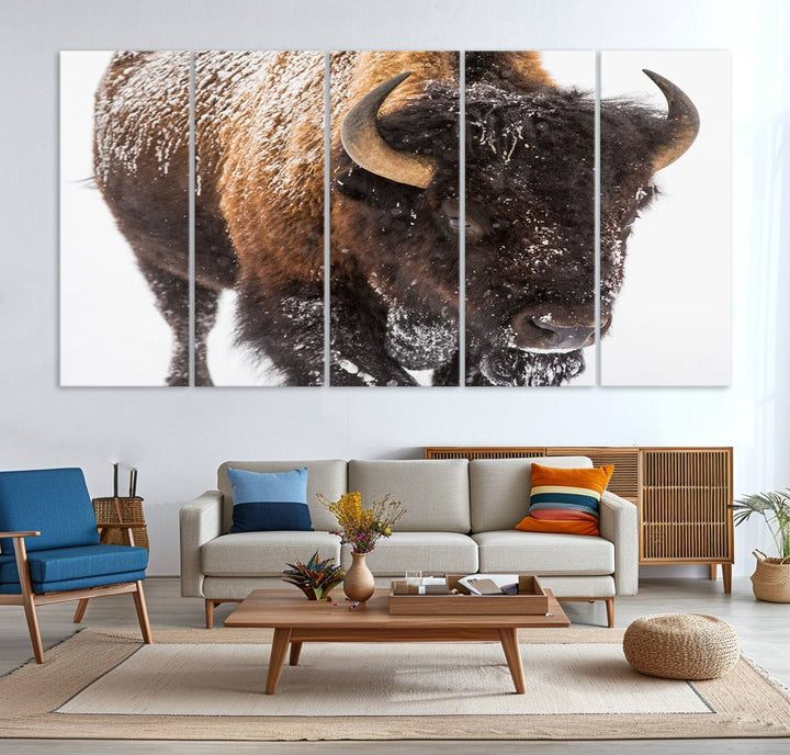 Bison Wall Art Canvas.