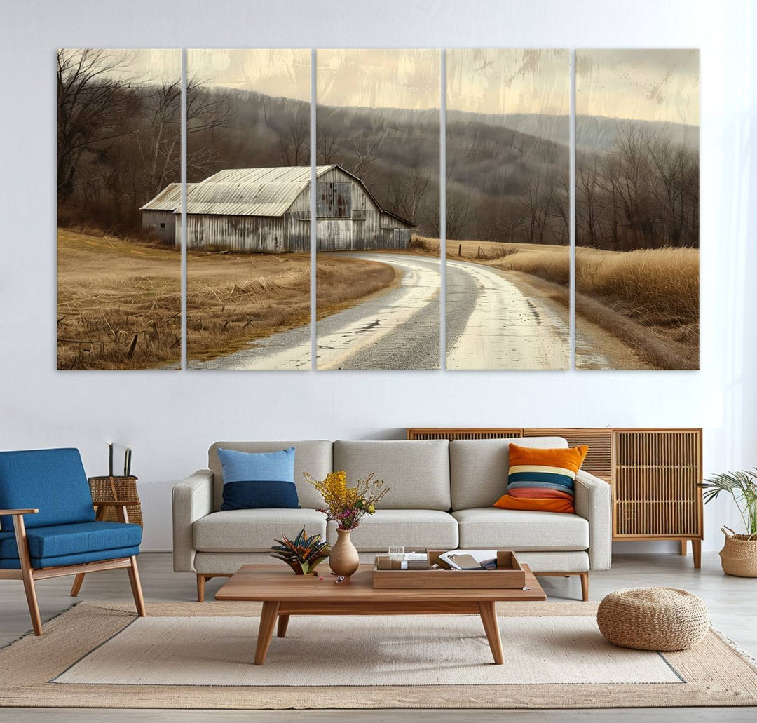 Vintage Barn for Farmhouse Wall Decor Canvas Print