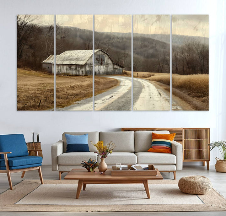 Vintage Barn for Farmhouse Wall Decor Canvas Print