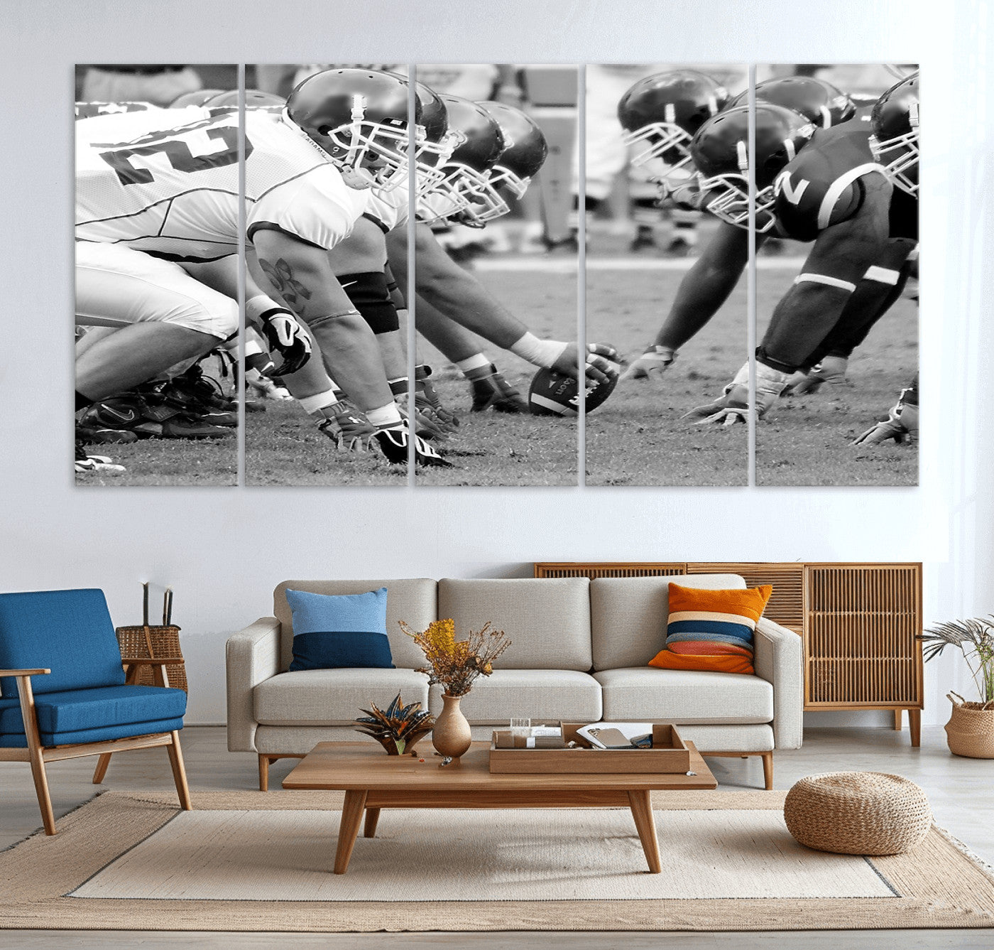 97432-MGV-CV-36X24-American Football Player Wall Art Canvas Print