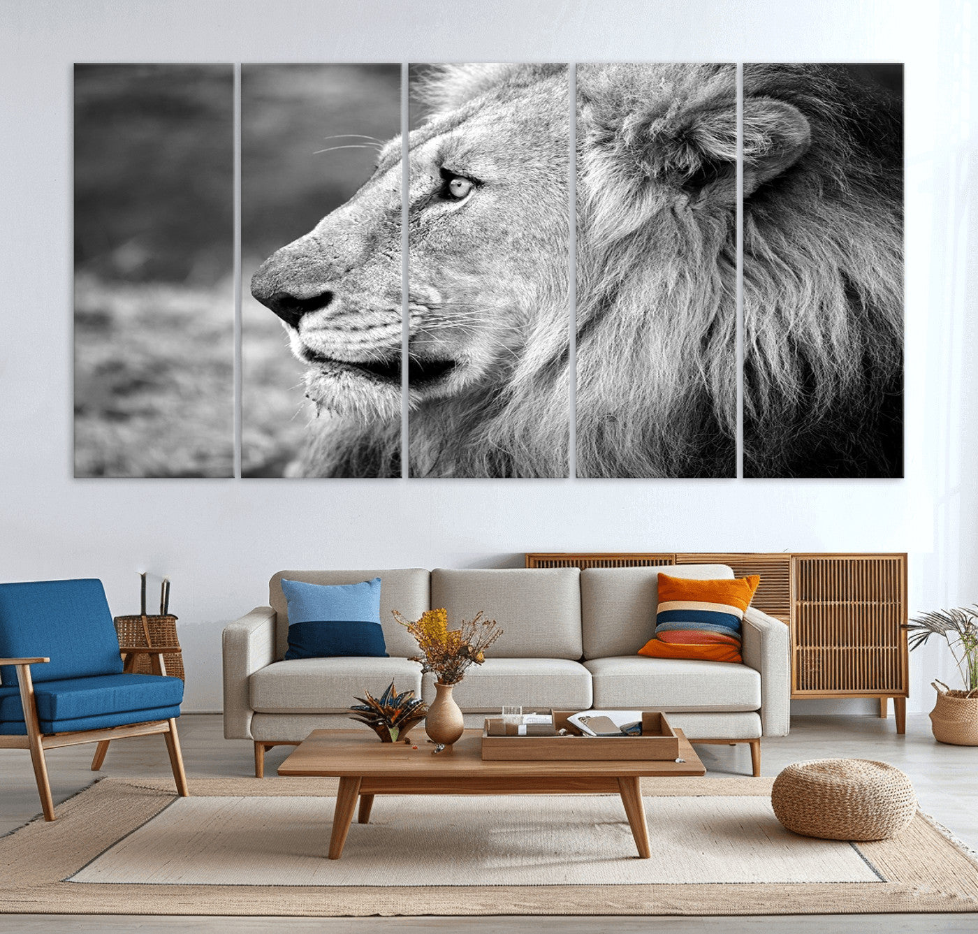 60973-MGV-CV-36X24-African Lion Wall Art Canvas Print