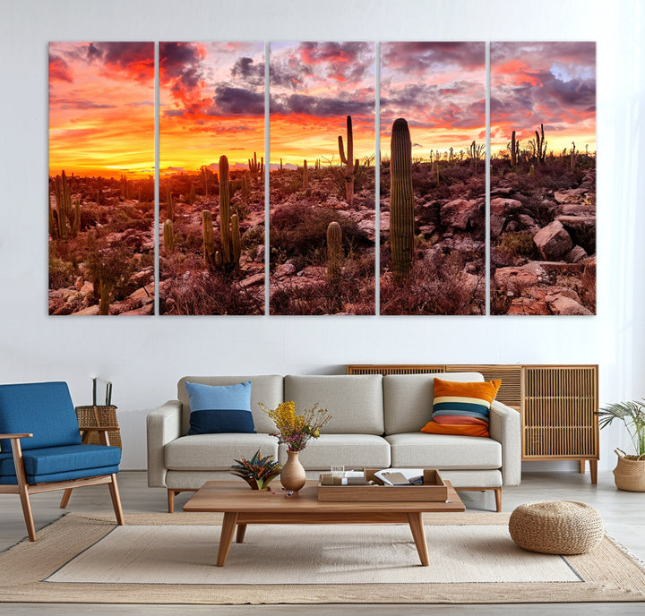 Arizona Desert Print, Western Cowboy Wall Art Print