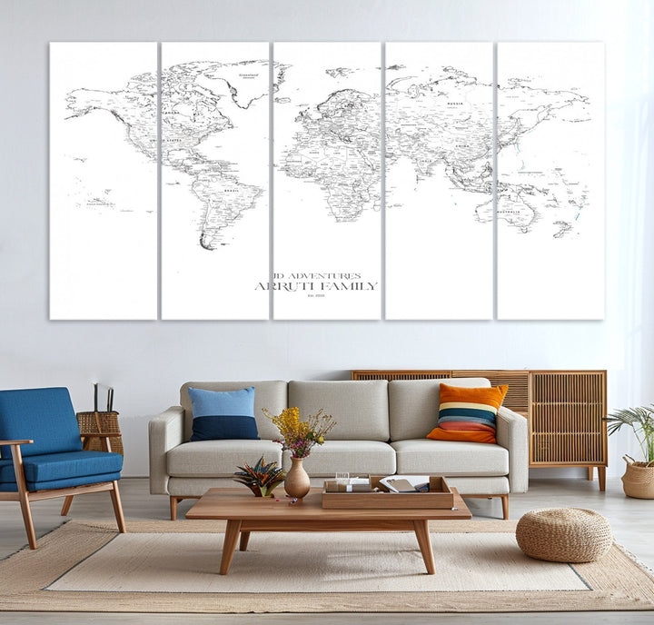 Azeroth World Map Wall Art Canvas Print