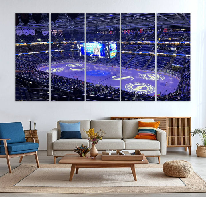 Amalie Arena Florida Wall Art Canvas Print - NHL Hockey Stadium Print