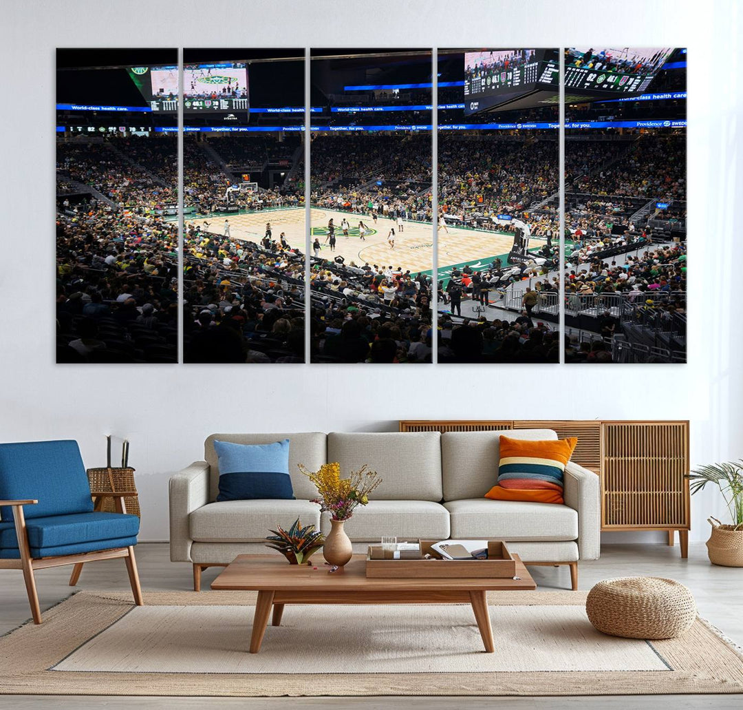 Climate Pledge Arena | Washington Seattle Kraken Hockey Stadium Wall Art | Canvas Print | Ready to Hang