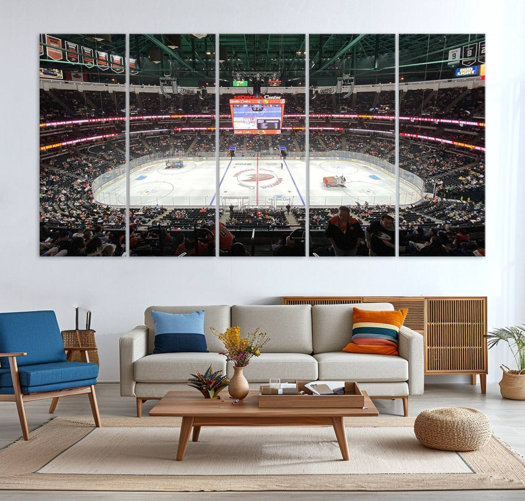 Honda Center California Anaheim Ducks Ice Hockey Stadium Wall Art Canvas Print