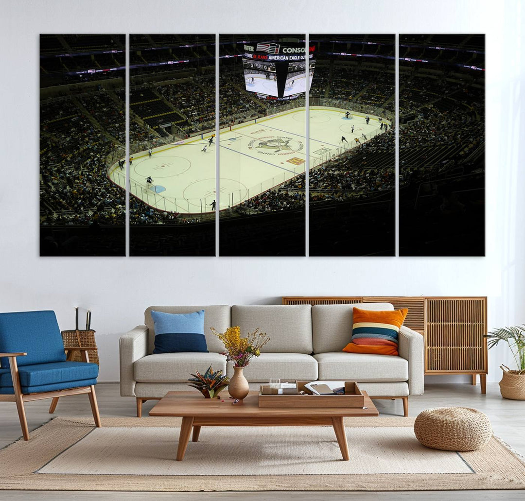 PPG Paints Arena Pennsylvania Pittsburgh Penguins Hockey Stadium Wall Art Canvas Print