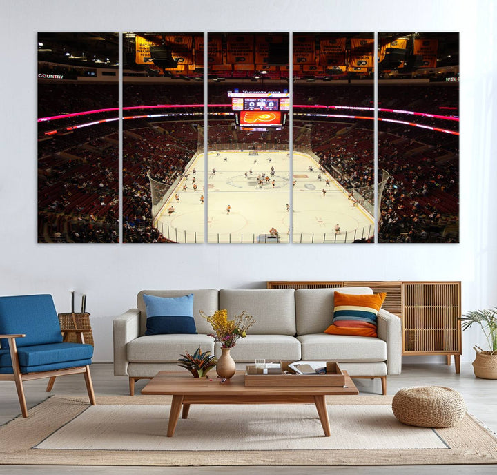 Wachovia Center Priort of Lyers Game Ice Hockey Stadium Wall Art Canvas Print