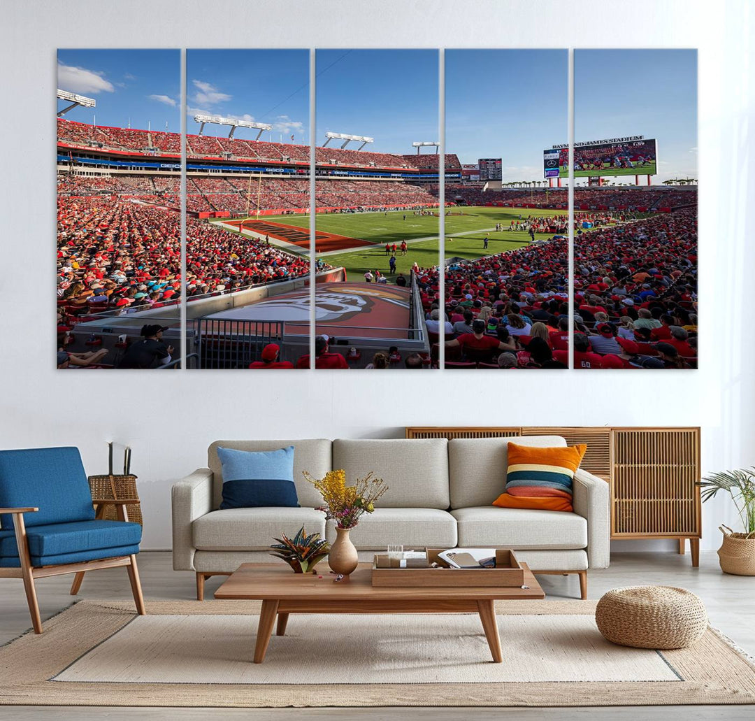 Tampa Stadium Wall Art Canvas Print.