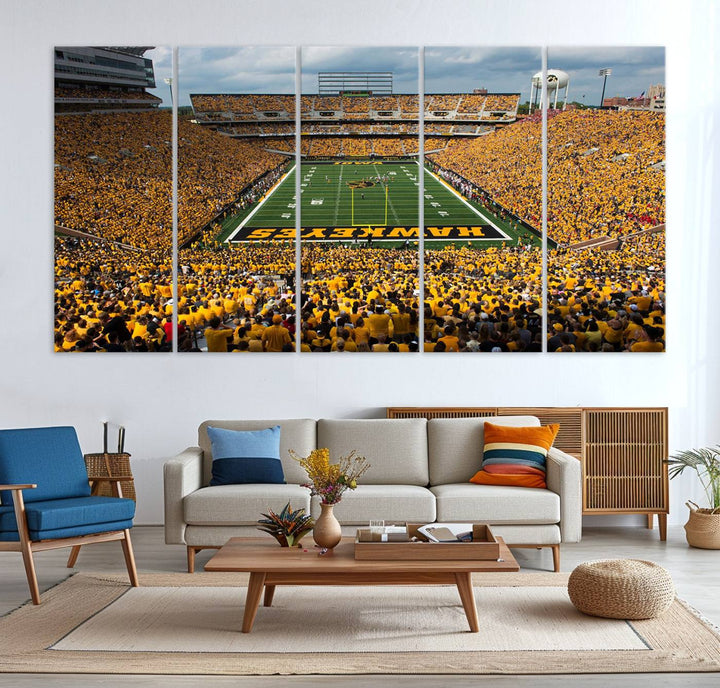 Kinnick Stadium - Iowa Hawkeyes Football Team Print - Iowa City Kinnick Stadium Wall Art Canvas Print