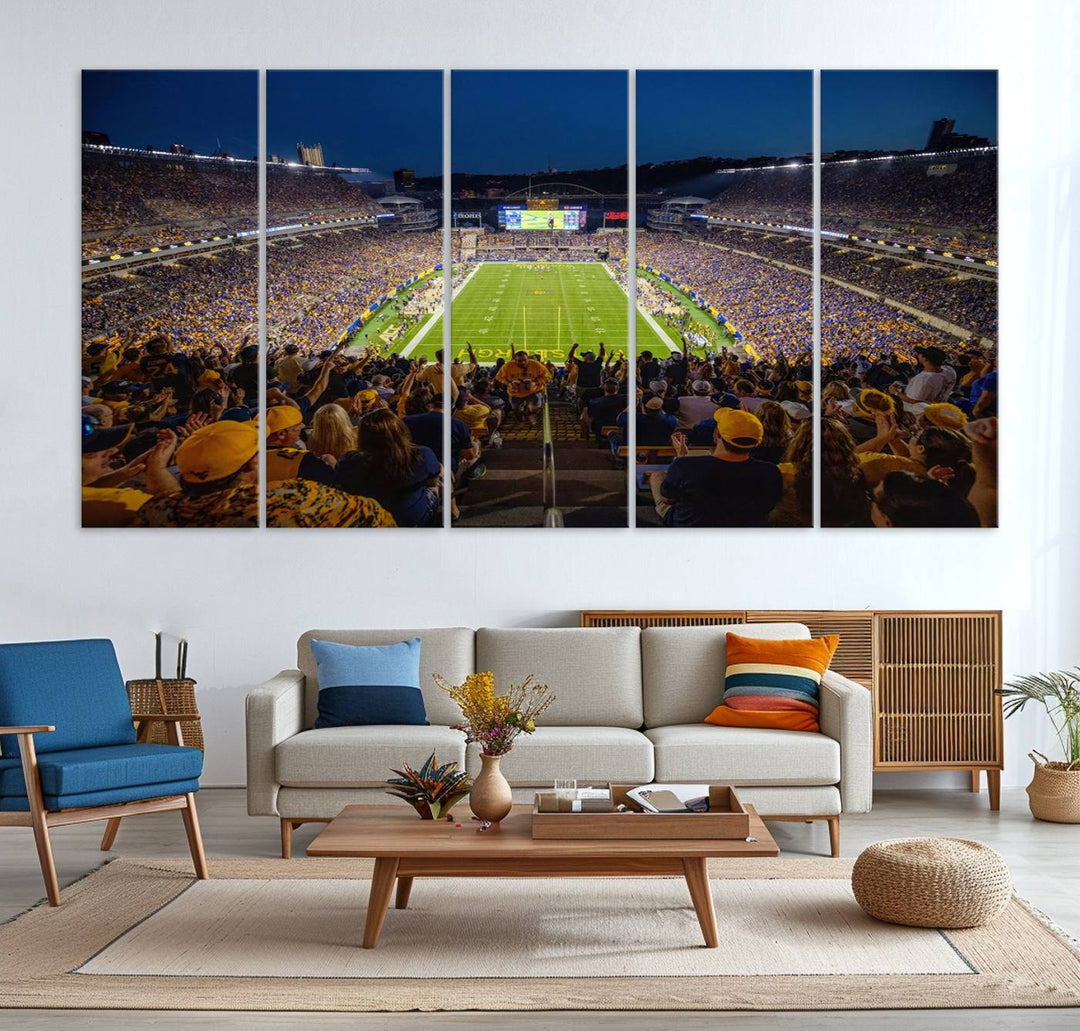 Pittsburgh Panthers Football Team Print - Pittsburgh Acrisure Stadium Wall Art Canvas Print