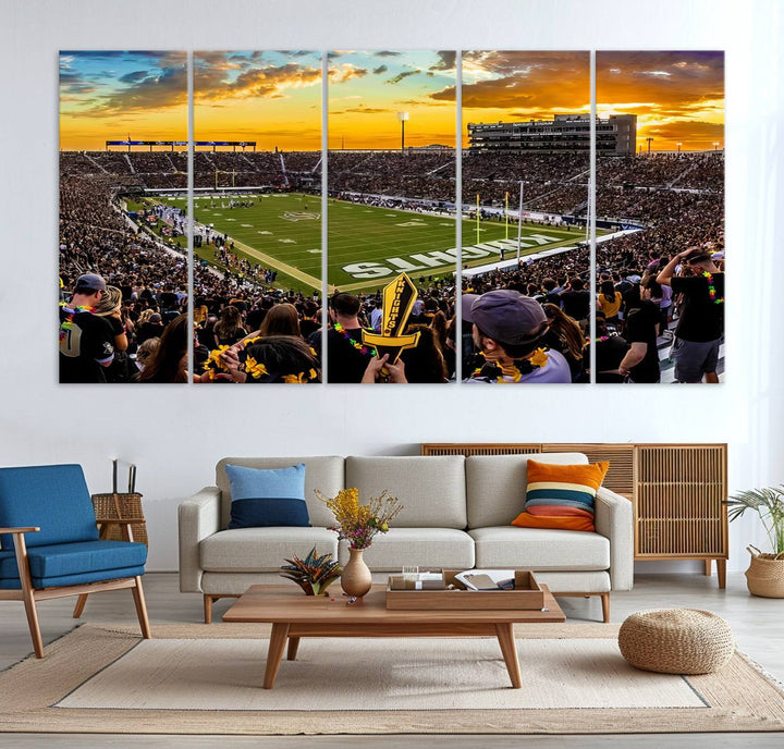 UCF Knights Football Team Print - Orlando FBC Mortgage Stadium Wall Art Canvas Print