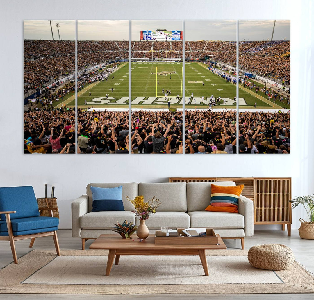 UCF Knights Football Team Print - Orlando FBC Mortgage Stadium Wall Art Canvas Print