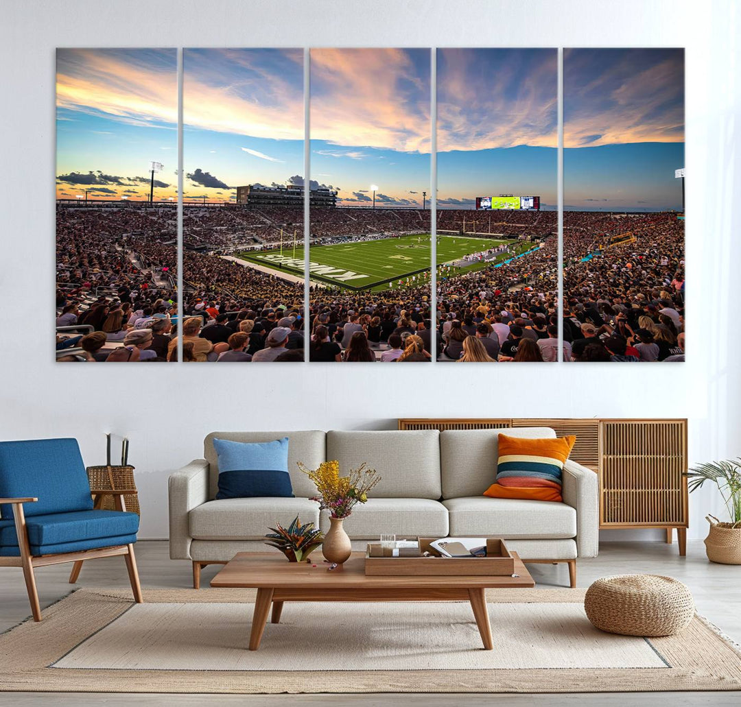 UCF Knights Football Team Print - Orlando FBC Mortgage Stadium Wall Art Canvas Print