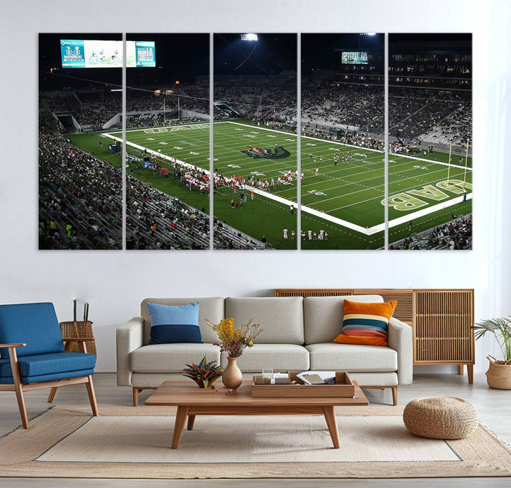 UAB Blazers Football Team Print - Birmingham Protective Stadium Wall Art Canvas Print