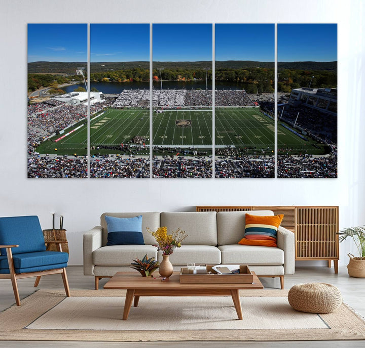 Army Black Knights Football Team Print - West Point Michie Stadium Wall Art Canvas Print