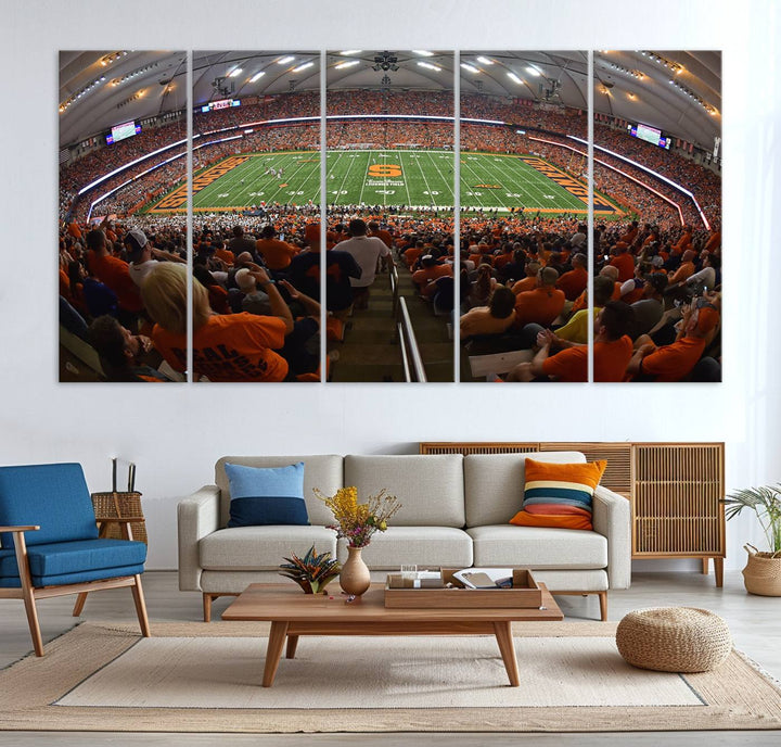 Syracuse University Orange Football Team Print - Syracuse JMA Wireless Dome Wall Art Canvas Print