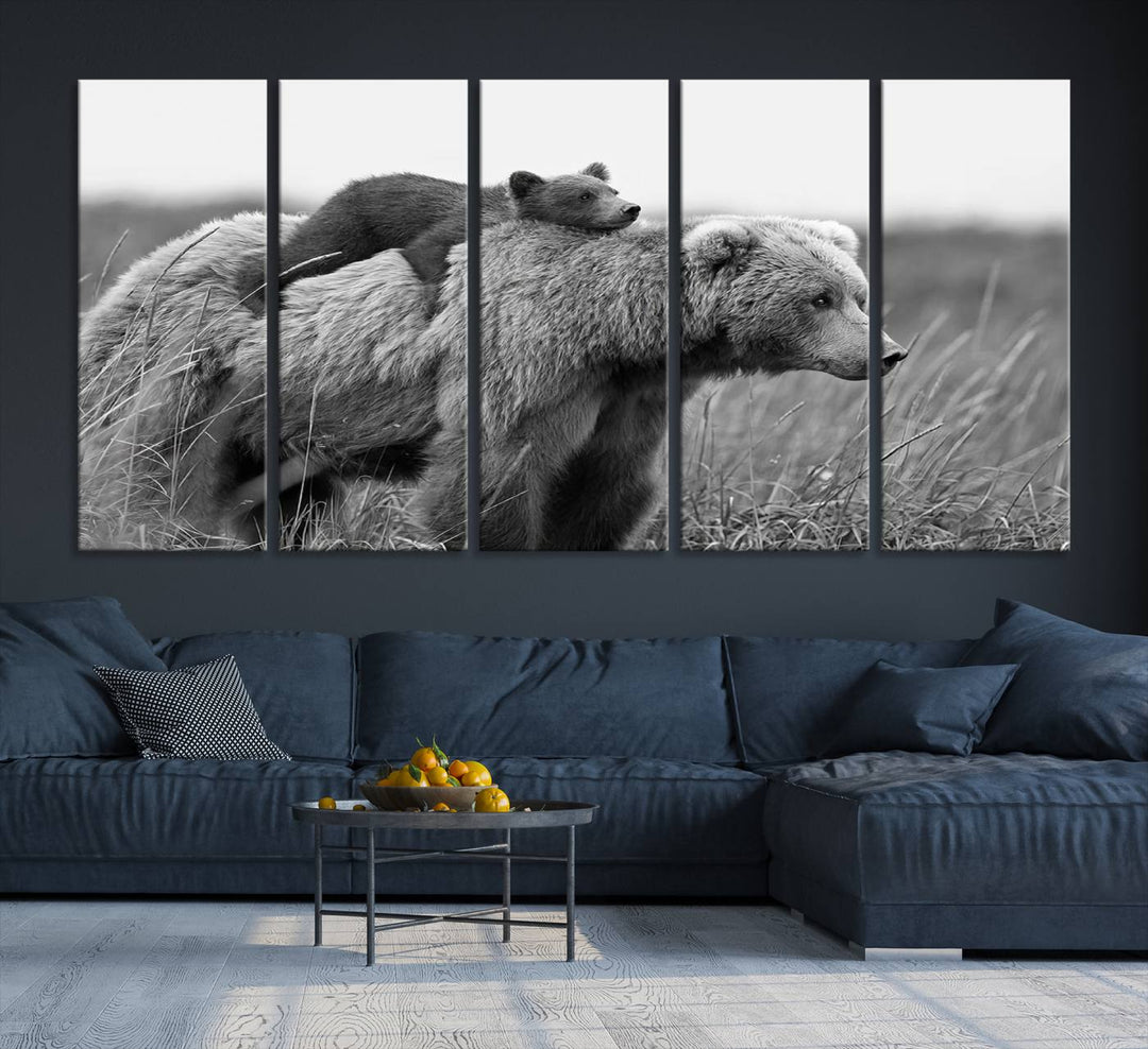 The Bear and Cub Wall Art Canvas is prominently displayed.