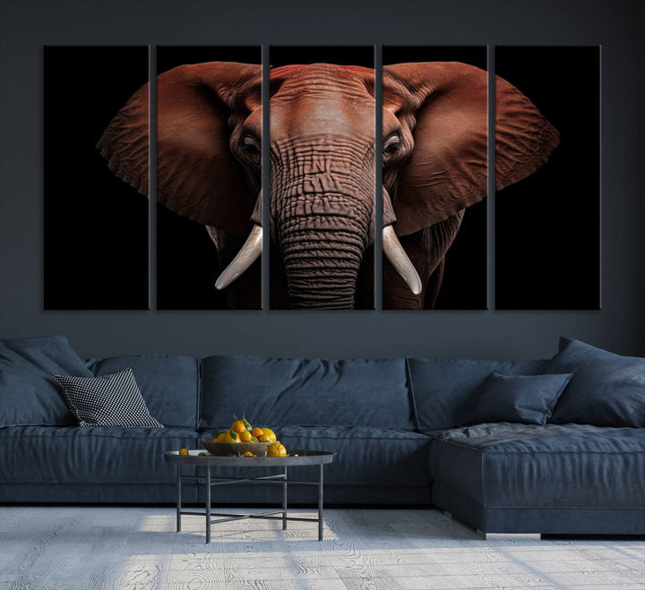 The Wild Elephant Wall Art Canvas Print is displayed prominently.