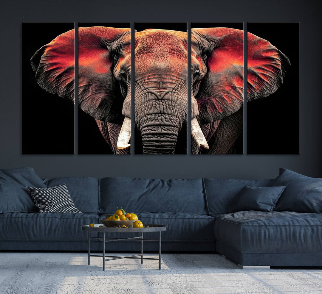 Elephant Wall Art Canvas Print, perfect for animal lovers.