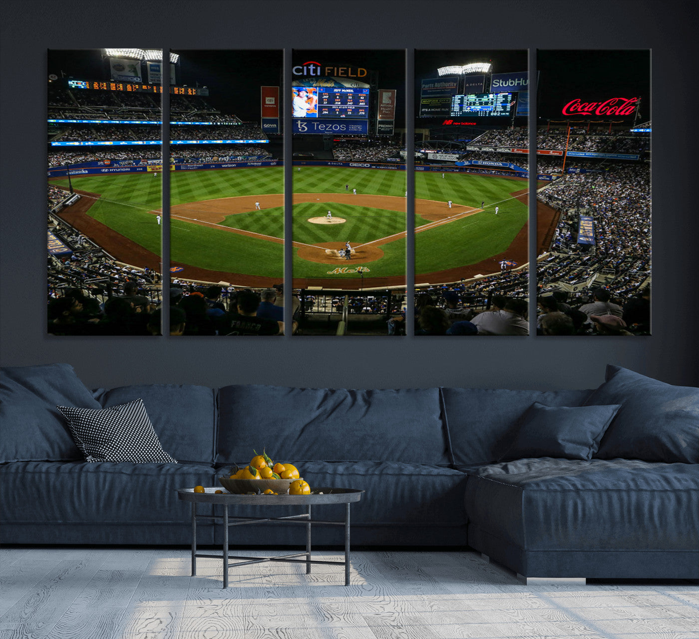 MGV-CV-60X31-5P - Oakland Athletics Baseball Team Print - RingCentral Coliseum Stadium Wall Art Canvas Print