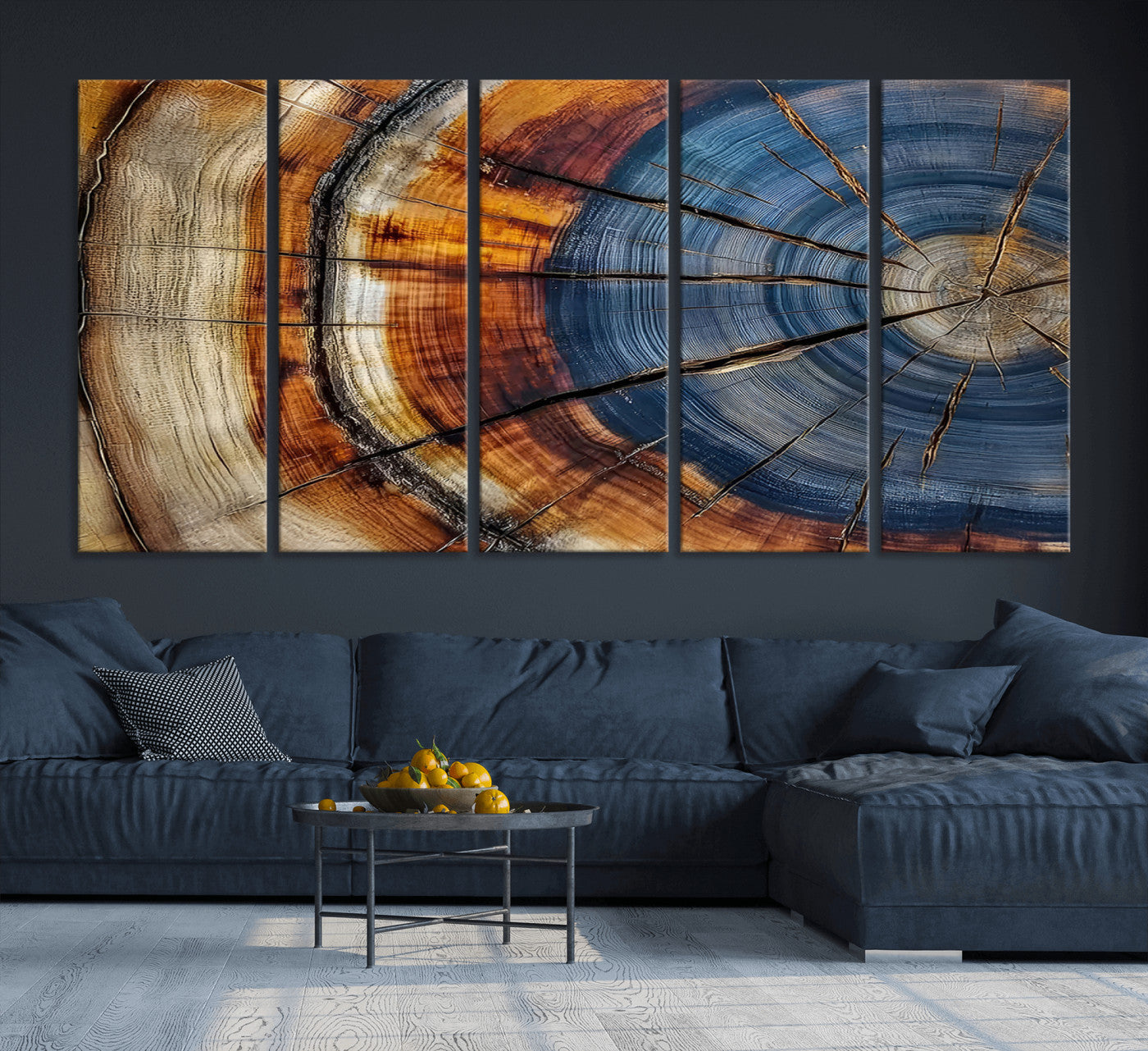 18032999-MGV-CV-30X20-Wood Grain Canvas Wall Art - Framed Abstract Tree Ring Framed Wall Art, Wood Grain Canvas Wall Decor, Minimalist Home Canvas Art