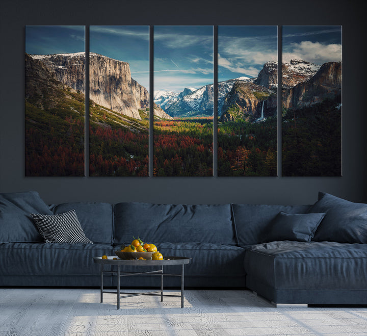 Yosemite National Park Wall Art Canvas Print, Mountain Landscape Print, Framed El Capitan Art Print, Large Scenic Nature Printing